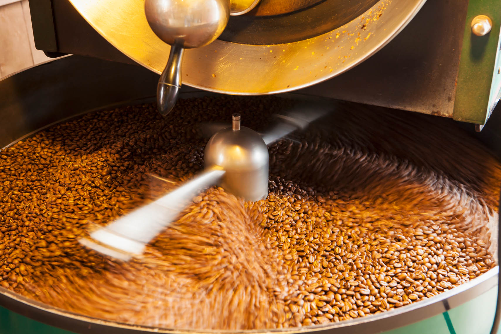 coffee beans being roasted
