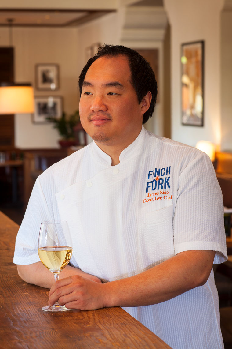 portrait of chef James Siao, Finch & Fork Restaurant, Canary Hotel, Santa Barbara, California